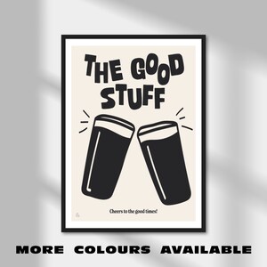 The Good Stuff / Arte ilustrativo de arte de pared / A5 A4 A3 A2 A1 / Póster de pared sin marco para amantes de las bebidas