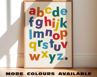Alphabet Print | Colorful ABC Nursery Wall Art