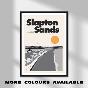 Slapton Sands, Torcross Devon | Minimalistischer Reisedruck | Devon | Ungerahmtes Poster | Lage Wandkunst