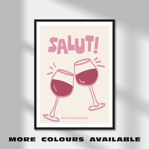 ¡Saludos! / Arte de pared ilustrativo / A5 A4 A3 A2 A1 / Póster de pared dibujado a mano sin marco para amantes de las bebidas