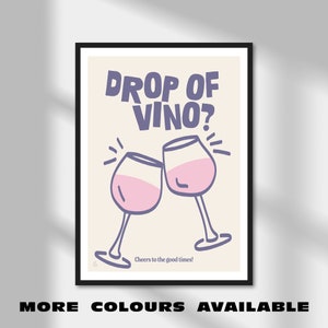 Wine Art Print | Hand Drawn Wall Art | Unframed Wall Poster For Wine Lovers | Kitchen Dining Room Print