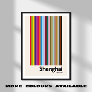 Shanghai, Metro | Minimalist Travel Print | A5 A4 A3 A2 A1 | Unframed Poster | Location wall art