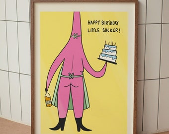 Happy Birthday | by Kopfstoff | Colourful Illustration | High Quality Print