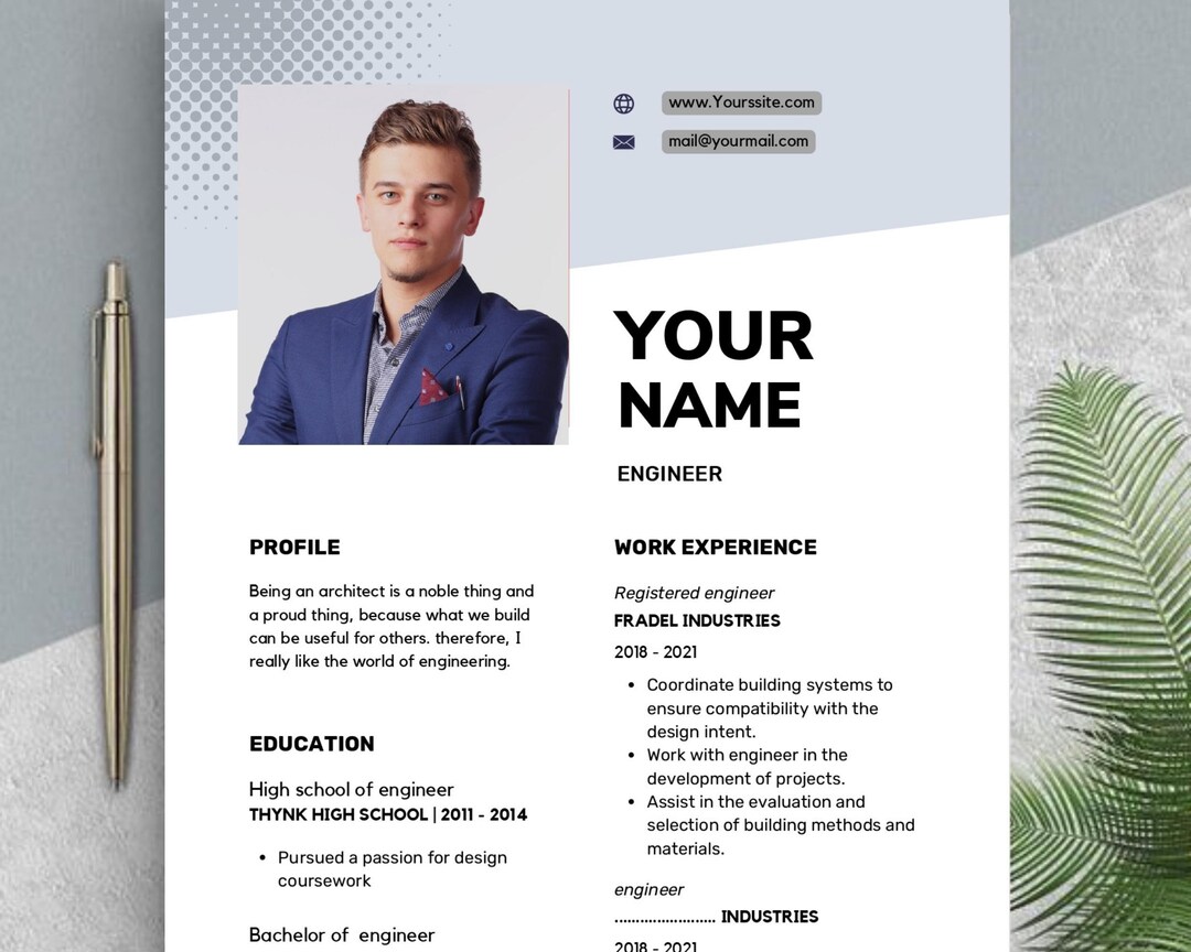 Resume Template, Modern Resume Template Word, Ebook Guide, ATS Clean