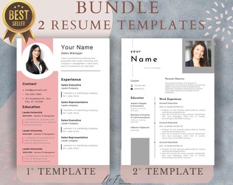 Bundle set cv bundle resume bundle Resume Template Modern Resume Template Word ATS Clean Executive CV Template business card nurse bundle