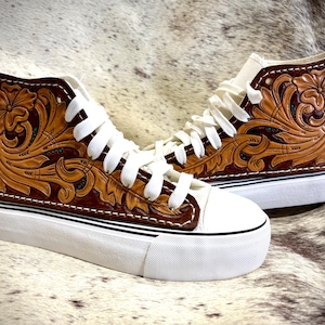 Tooled Hi-Top Sneakers
