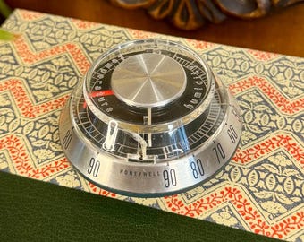 Vintage Honeywell Mid Century Modern "UFO" Weather Station Thermometer & Hygrometer; Damage NOT Working; MCM Paperweight; Gift for Collector