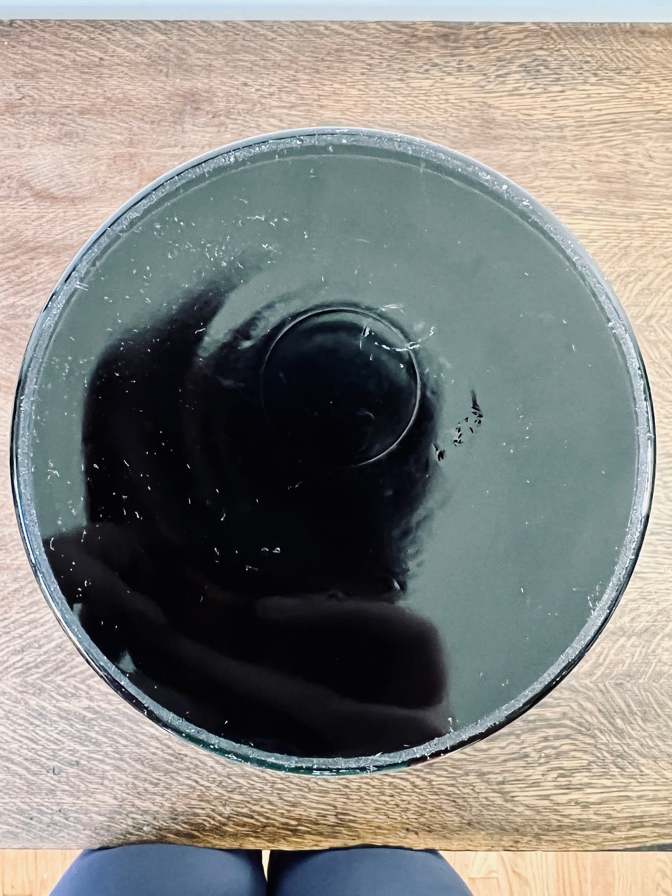 Vintage Black Glass Floor Vase Art Deco Style Mid Century Etsy