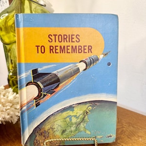 Vintage 1962 &quot;Stories to Remember&quot; Hardcover Children&#39;s Book; Retro Illustrated Reading Programs; Gift for Collector; Mid Century Library