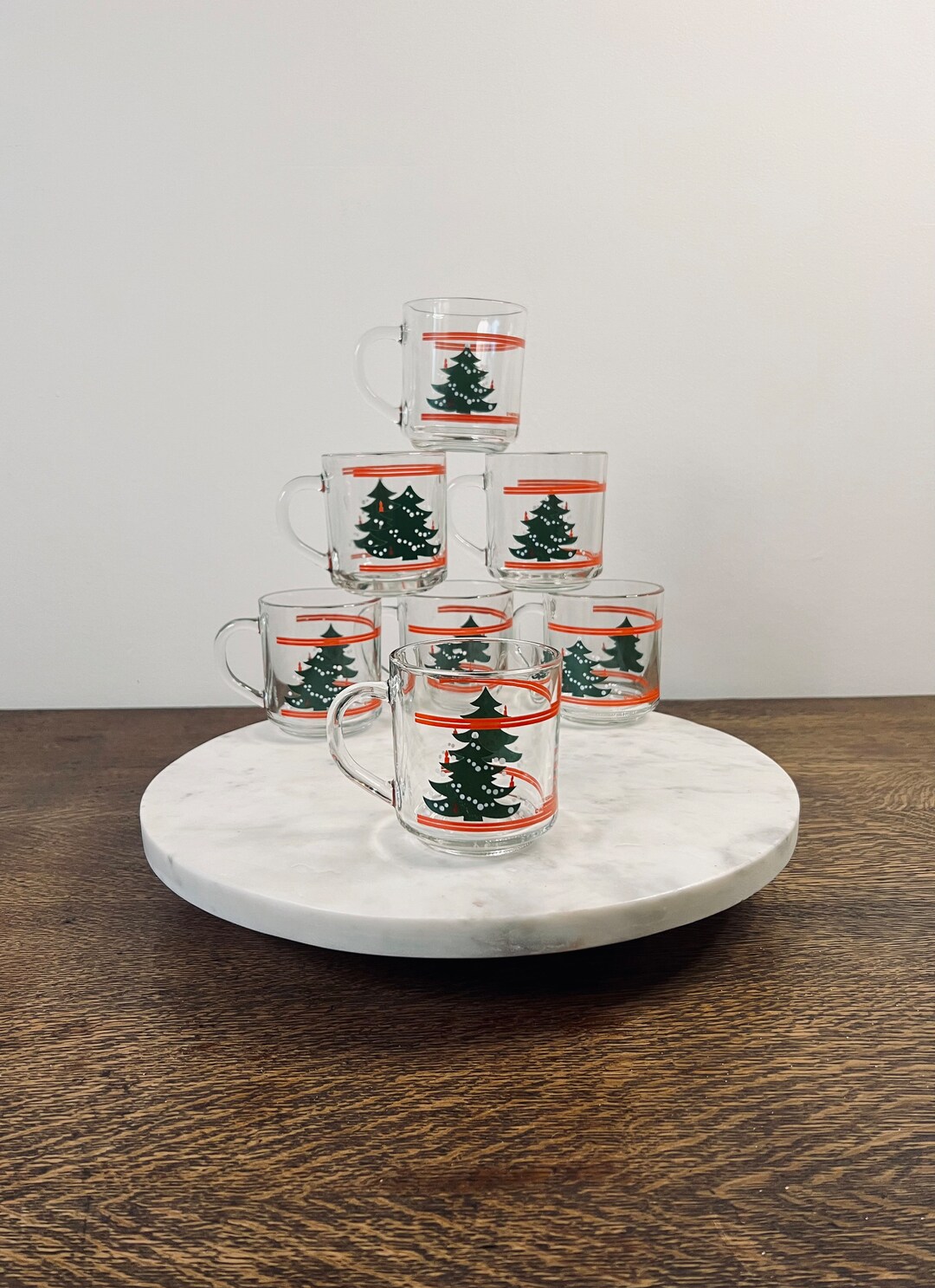 Vintage Waechtersbach Christmas Tree Mug SET OF 7 Vintage Christmas