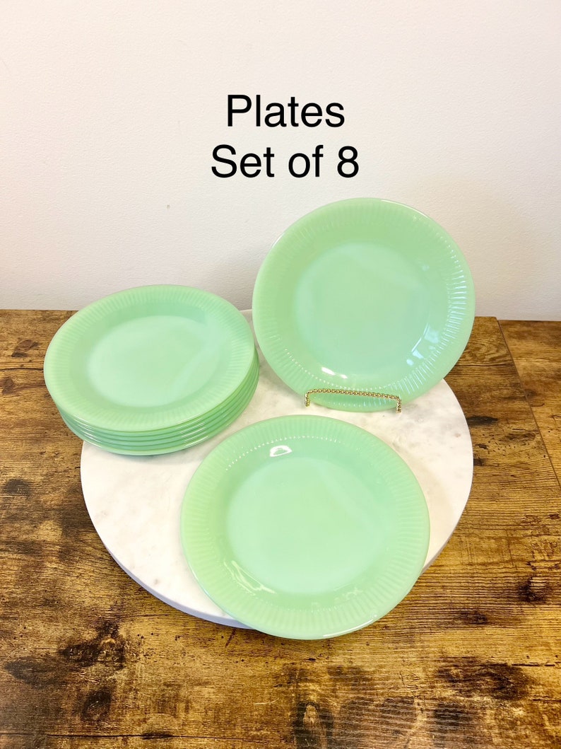 Vintage Fire King Jadeite jane Ray Pattern Dishware SETS SOLD