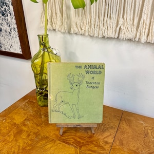 Vintage 1961 &quot;The Animal World of Thornton Burgess&quot; Illustrated Hardcover Children&#39;s Book; Retro Kid&#39;s Books; Gift for Grandkids; Grannycore