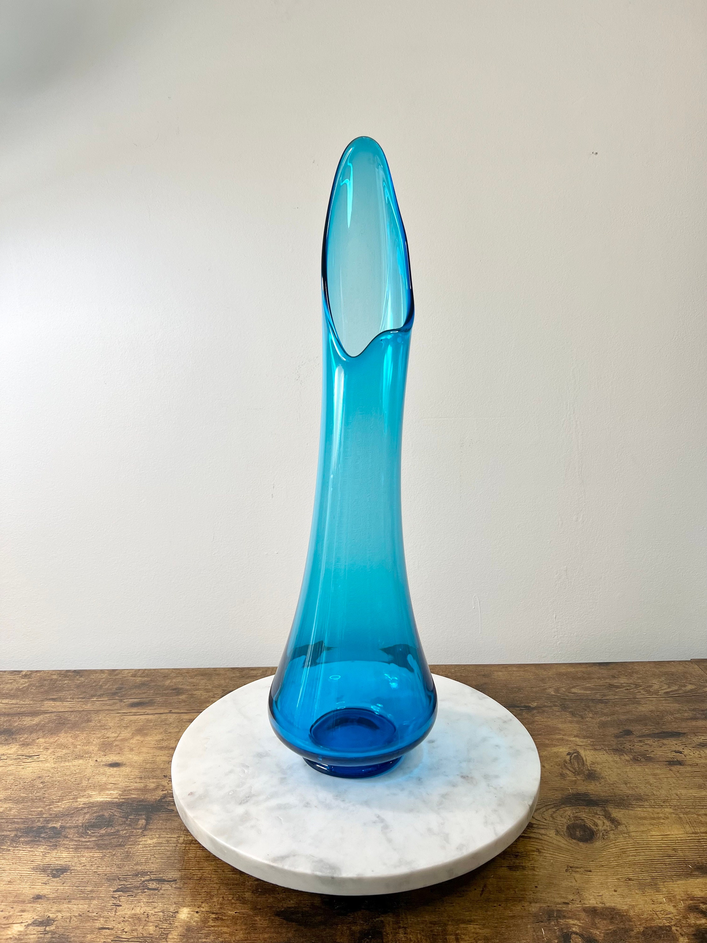 Vintage LE Smith Swung Vase Blue Smoothie Swung Vase MCM Etsy