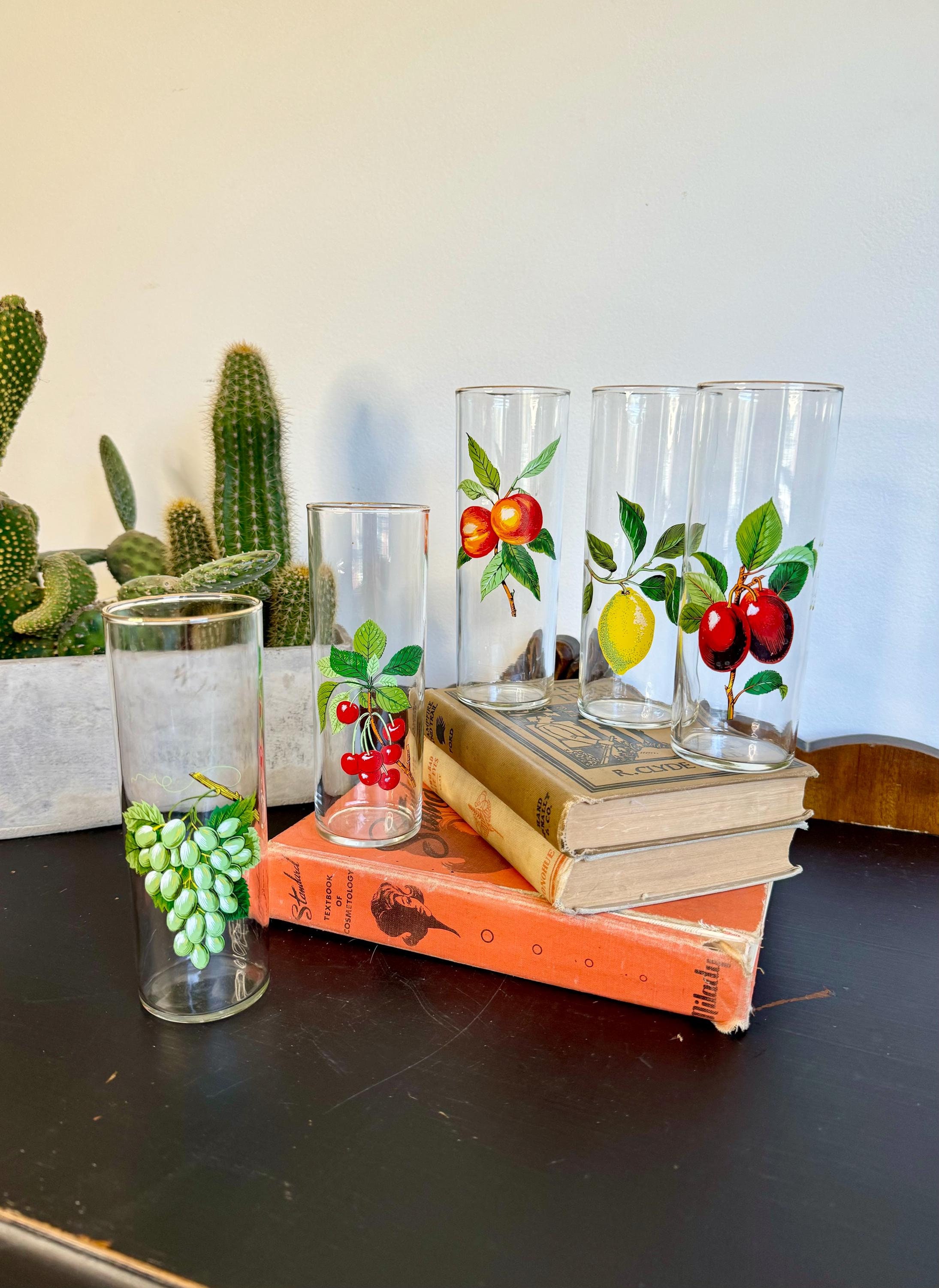 Fruit Glasses Vintage - Etsy
