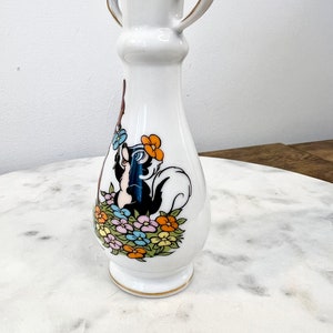 Vintage 1960's Walt Disney Bambi Porcelain Bud Vase Made in Japan Collectible Disney Memorabilia Gift for Collector Retro Nursery Decor afbeelding 4