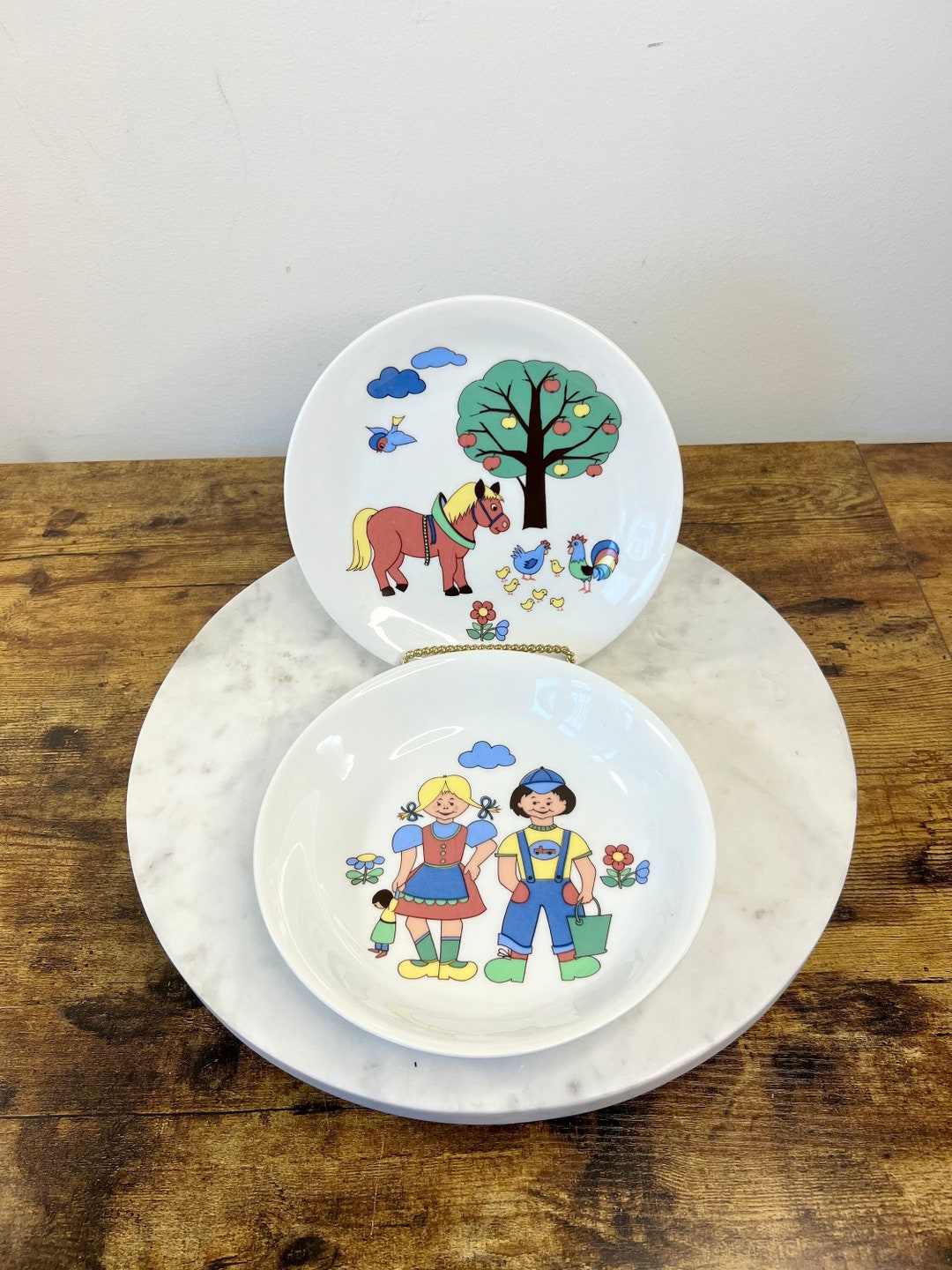 Vintage Seltmann Weiden West Germany Children's Dishes Set of 2 Plate ...