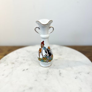 Vintage 1960's Walt Disney Bambi Porcelain Bud Vase Made in Japan Collectible Disney Memorabilia Gift for Collector Retro Nursery Decor afbeelding 2