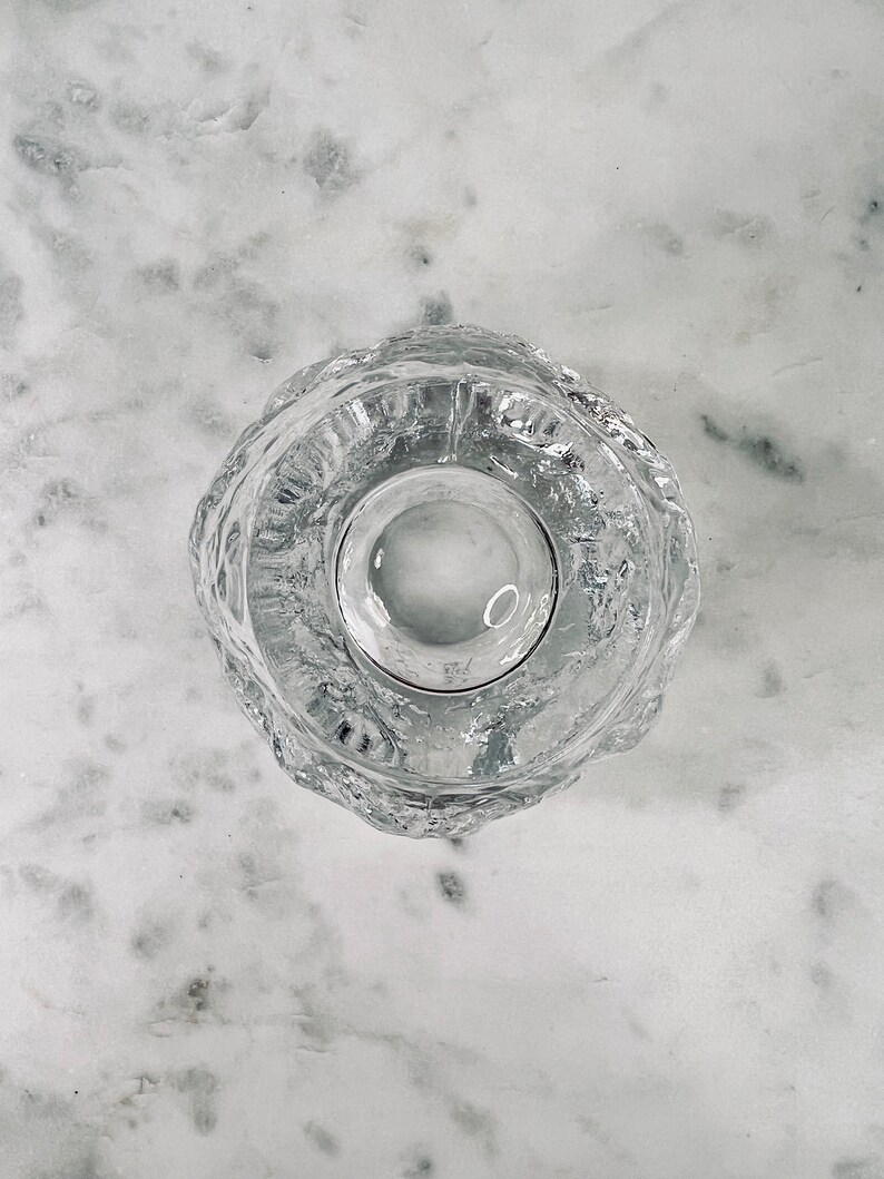 Vintage Kosta Boda Snowball Candle Holder Tea Light Candle Votive