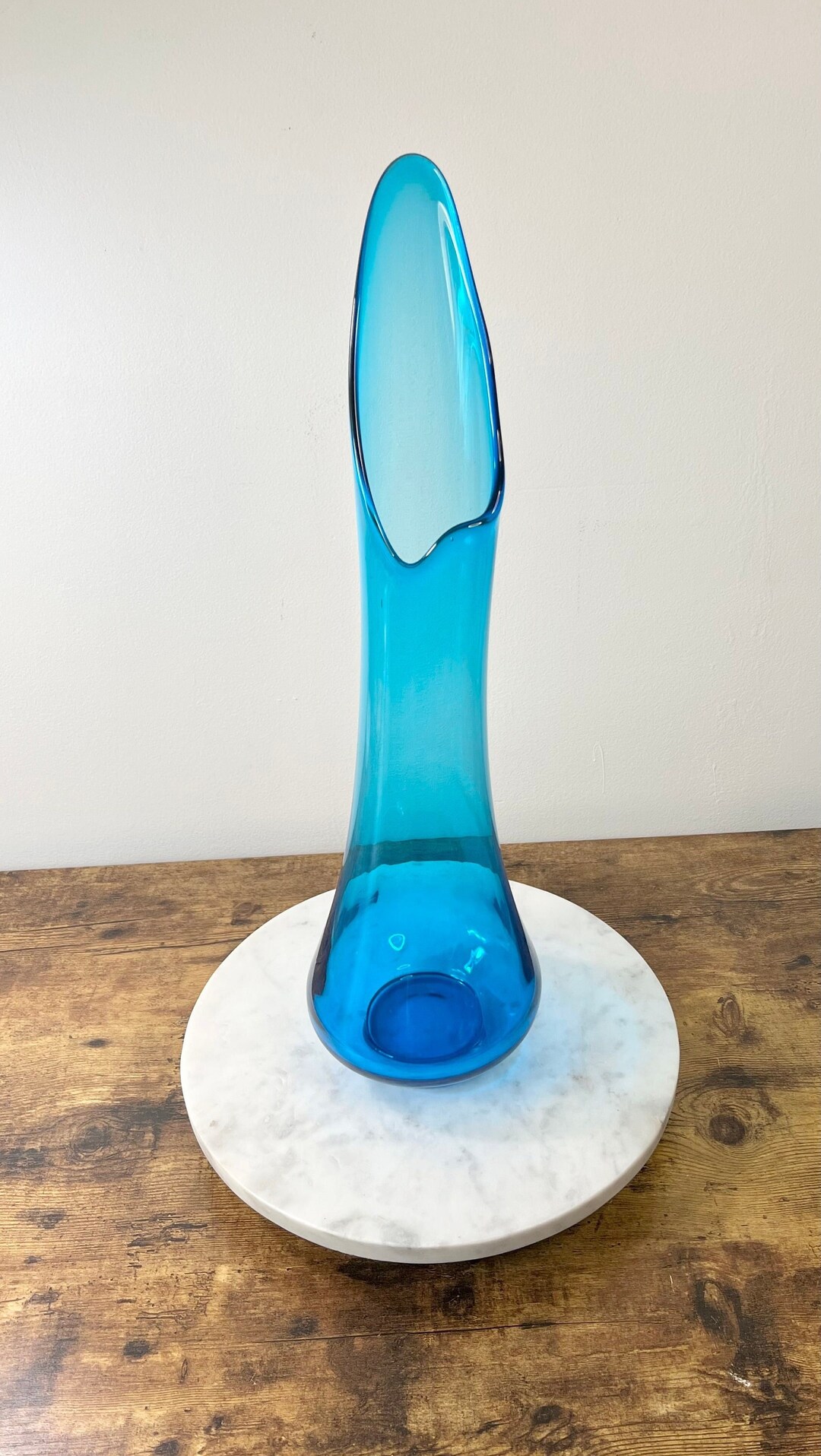Vintage LE Smith Swung Vase Blue Smoothie Swung Vase MCM Etsy