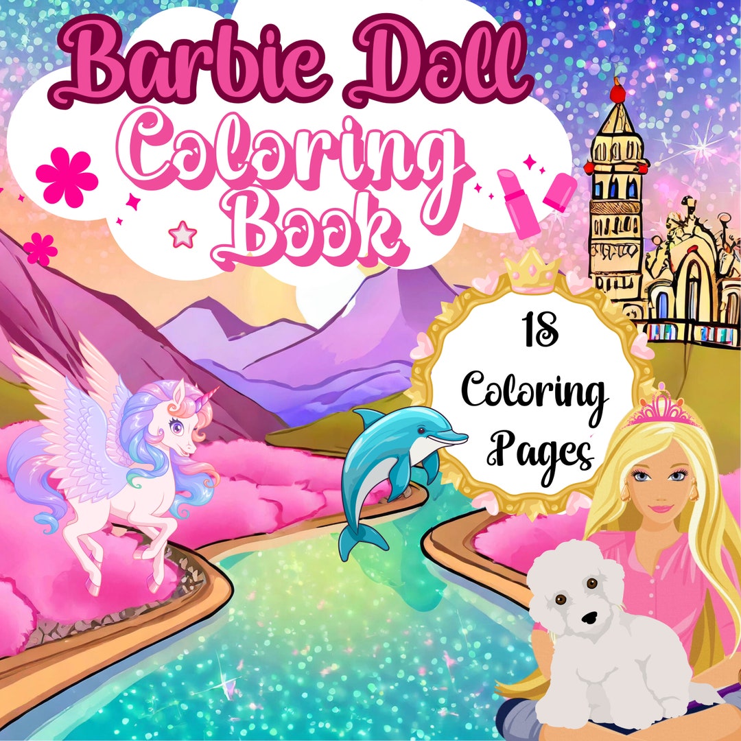Barbie Doll Coloring Book Iconic Coloring Pages Barbie Princess ...