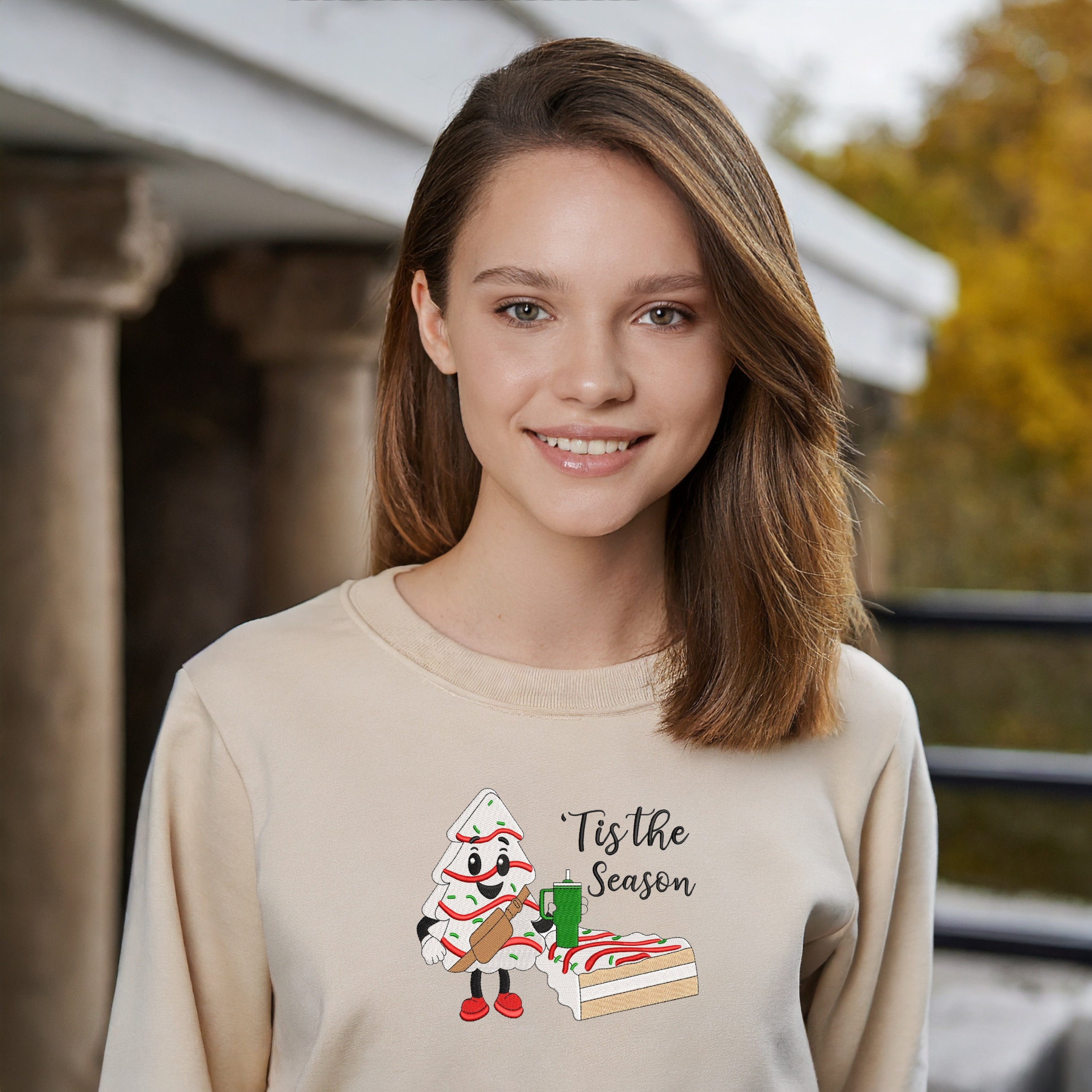 Little Debbie Christmas Tree Cake Embroidery, Boujee Design Etsy