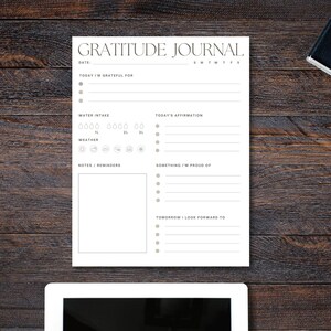 Printable Gratitude Journal | Instant Download