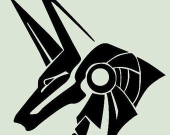 Calcomanía egipcia de Anubis