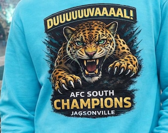 AFC South Champions Long Sleeve Sweatshirt Jacksonville Football Fan Playoff Championship Gear