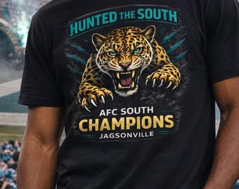 Duval Jaguars Fan Tee Hunted the South Championship Shirt Unisex Playoff Football Gift