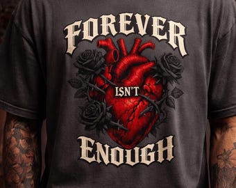 Dark Romance Heart Graphic Tee: Gothic Alternative Streetwear Unisex Shirt