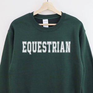 Equestrian Sweatshirt Horseback Riding Crewneck Horse Lover Gift For Women Country Western Rodeo Cowgirl Sweater