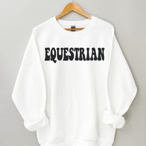 Equestrian Sweatshirt Horseback Riding Crewneck Horse Lover Gift For Women Country Western Rodeo Cowgirl Sweater
