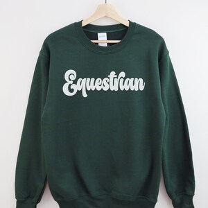 Equestrian Sweatshirt Horseback Riding Crewneck Horse Lover Gift For Women Country Western Rodeo Cowgirl Sweater