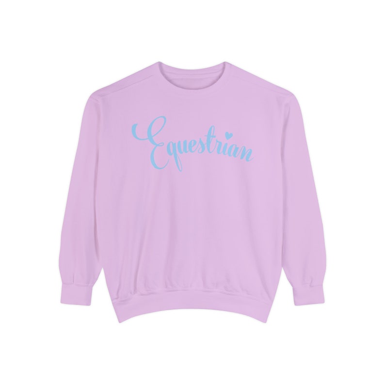 Equestrian Horse Lover Comfort Colors Sweatshirt Equine Gifts Aesthetic Horseback Riding Sweater Horse Show Cute Valentines Day Crewneck image 7