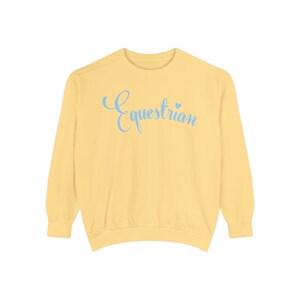 Equestrian Horse Lover Comfort Colors Sweatshirt Equine Gifts Aesthetic Horseback Riding Sweater Horse Show Cute Valentines Day Crewneck image 8