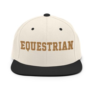Equestrian Embroidered Snapback Hat Varsity Western Two Tone Hat Country Concert Trucker Hat Horse Gifts