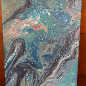 Acrylic fluid art