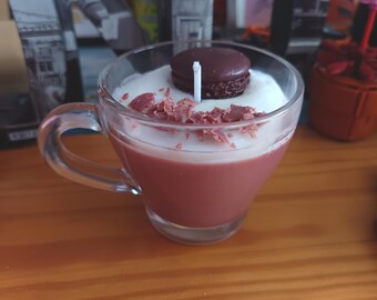 Vela gourmet de chocolate caliente - vela con aroma a chocolate y avellana