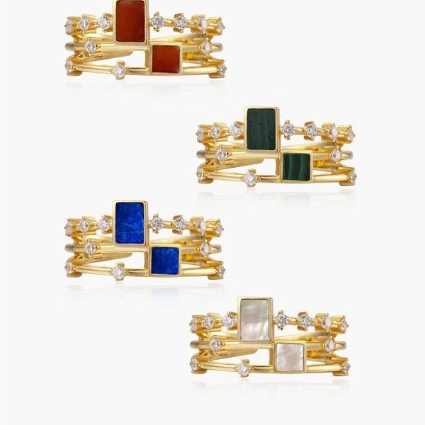 Bague Femme Argent Lapis Lazuli Vintage - Taille 60 - 4 Grammes - Occasion