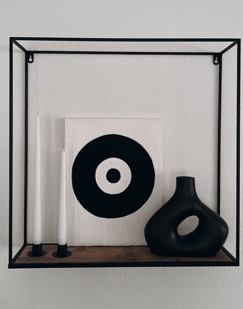 Black and white textured abstract evil eye original acrylic painting