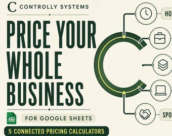 Freelance Pricing Calculator Bundle for Google Sheets, 5 Connected Tools