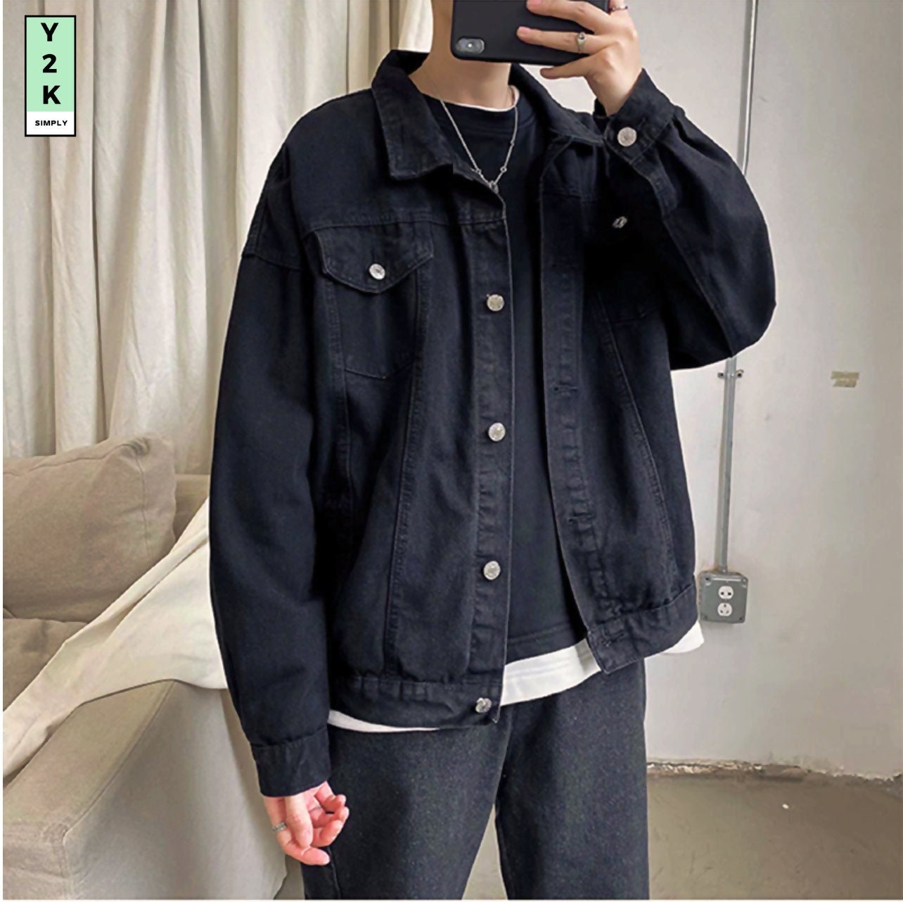 完売品】OVY Japan Black Washed Denim Jacket imco.cl