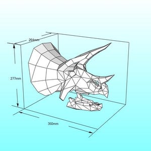 crâne tête squelette taille 123 x 123 x 123 cm, papercraft, modèle 3D en papier, figurine, puzzle origami, fichier PDF + cadeau chat
