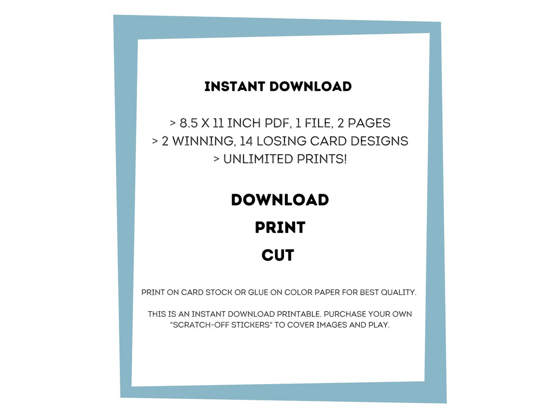 Christmas Scratch Card Template Christmas Scratcher Holiday - Etsy