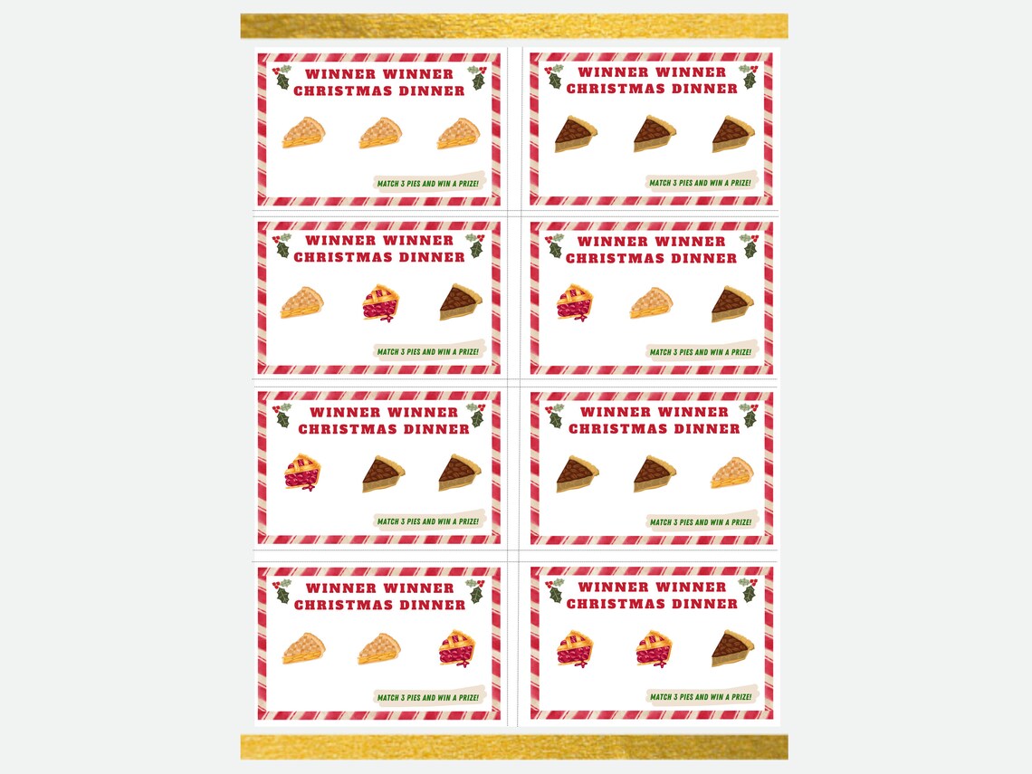 Christmas Scratch Card Template Christmas Scratcher Holiday Etsy
