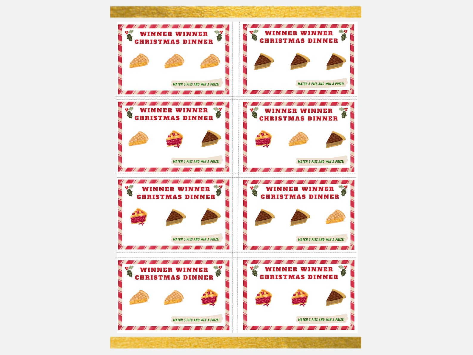 Christmas Scratch Card Template Christmas Scratcher Holiday Etsy