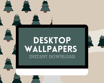 Desktop Wallpaper | Set of 2 | Christmas Tree | Holiday Background