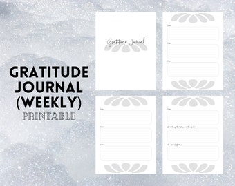 Gratitude Journal (Weekly) | Printable | Simple & Easy