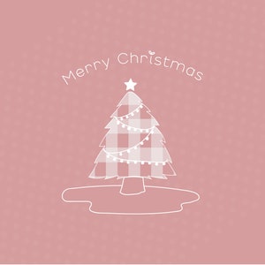 Desktop Wallpaper Set of 2 Pink Plaid Christmas Tree - Etsy