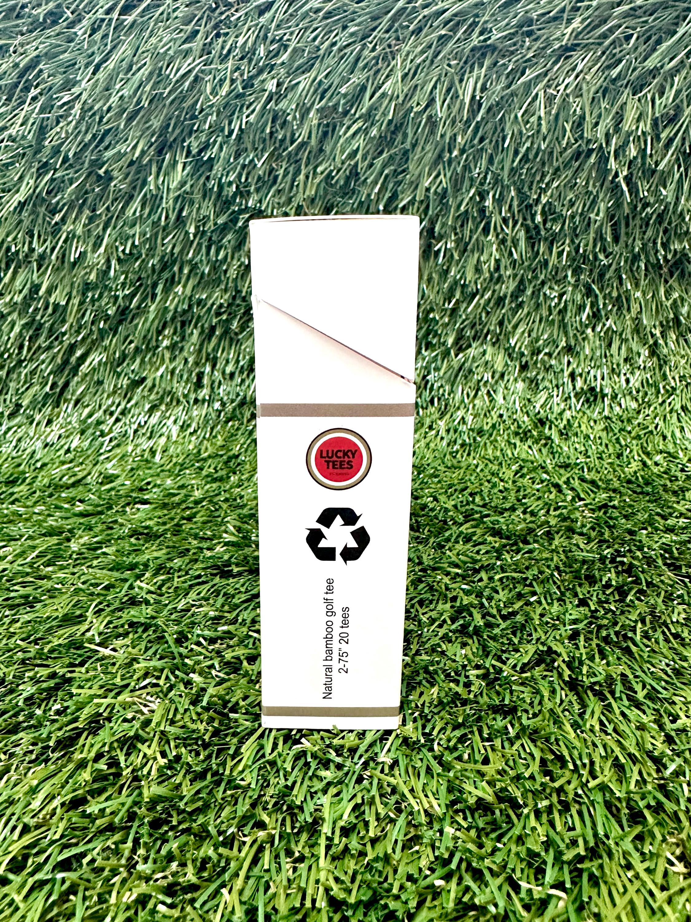 Lucky Tees Bamboo Golf Tees in Cigarette Box - 20 Count 2.75inch